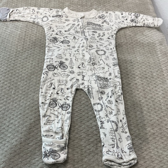 Goumi Bamboo & Organic Cotton Vintage Inspired Zippered Playsuit |Size 3-6 mth - Picture 3 of 12